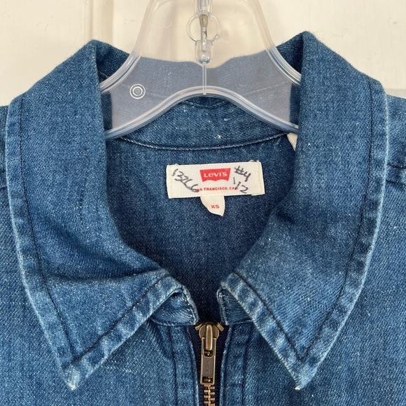 ⚡️ Levi’s Alix Medium Wash Tie-Waist Cropped Jumpsuit XS The Flash - Picture 6 of 16